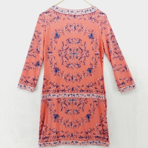 BCBGMaxAzria Shift Tunic Long Sleeve Peekaboo Bodice Mini Dress - Picture 5 of 6